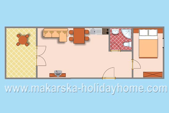 apartmani Tonci tlocrt apartmana